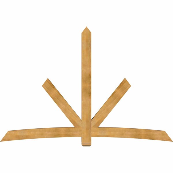 Ekena Millwork Alberta Rough Sawn Timber Gable Bracket, Western Red Cedar, 108"W x 72"H x 6"D x 6"F, 16/12 Pitch GBW108X72X0606ALB00RWR - main